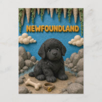 Süßer Neufundländer-Welpe, Babyhund