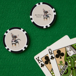 Süßer niedlicher brauner cremefarbener Chihuahua-H Pokerchips