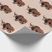 Süßer & niedlicher brauner Yak Geschenkpapier (Ecke)