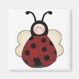 süßer niedlicher runder Marienkäfer Cartoon Magnet