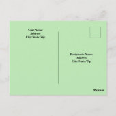 Süßer Niedlicher Welpenhund auf Grün Postkarte (Rückseite)