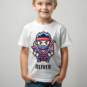 Süßer Ninja-Krieger personalisiert T-Shirt