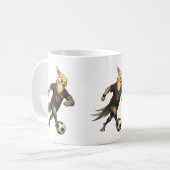 Süßer Nymphensittich-Fußballspieler Kaffeetasse (Vorderseite Links)