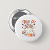 Süßer oder Gruseliger Dreifach Geburtstag 3. Gebur Button (Vorne & Hinten)