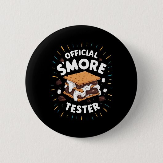 Süßer offizieller S'more Tester Smores lustiger Ca Button (Vorderseite)