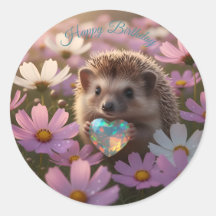 Süßer Oktober-Igel mit Opal-Herz