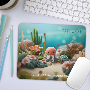 Süßer Oktopus-Häkel-Liebhaber Custom Mousepad