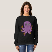 Süßer Oktopus Hot Dog Sweatshirt (Vorne ganz)