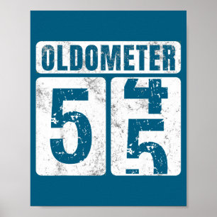 Süßer Oldometer 55 Vintage Lustig 55. Poster