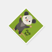 Süßer Opossum “Party Time” Serviette (Ecke)