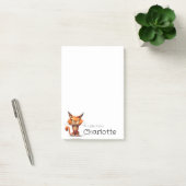 Süßer orange Cartoon-Katzenname Post-it Klebezettel (Büro)