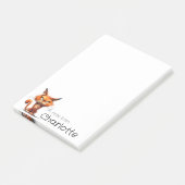 Süßer orange Cartoon-Katzenname Post-it Klebezettel (angewinkelt)