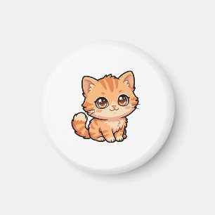 Süßer orange getigerter Kätzchenmagnet Magnet