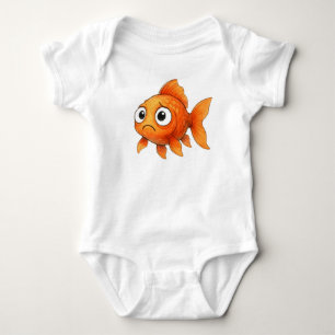 Süßer Orange Goldfisch Baby-Body - Süße Aquatik Baby Strampler