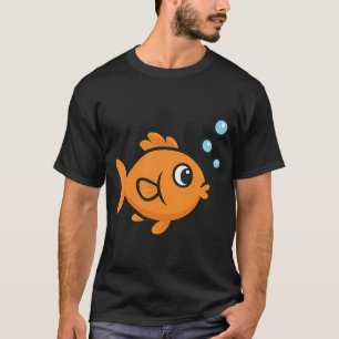 Süßer orange Goldfisch Cartoon T-Shirt