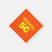 SÜßER ORANGER Geburtstag Serviette (Ecke)