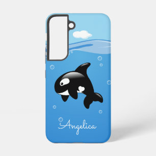 Süßer Orca-Wal im Ozean mit eigenem Namen Samsung Galaxy Hülle