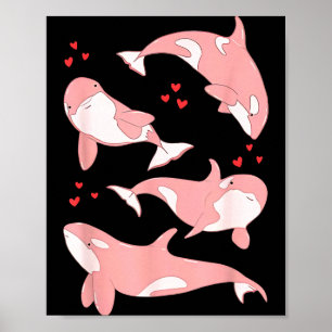 Süßer Orca-Wal Meeresbiologe Meerestiere Valentins Poster