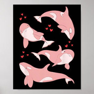 Süßer Orca-Wal Meeresbiologe Meerestiere Valentins Poster