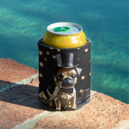 Süßer Origami-Hund mit Topfhut-Koozie Dosenkühler