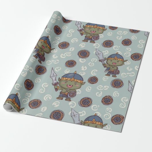 Süßer Ork-Junge-Wrap-Papier Geschenkpapier (Ungerollt)