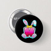 Süßer Oster-Alphabet-Buchstabe M Anfangs-Coquette- Button (Vorne & Hinten)