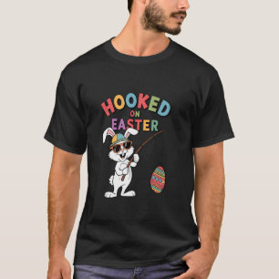 Süßer Osterhase Angeln Eier Fangen Spaß Feiertag T-Shirt