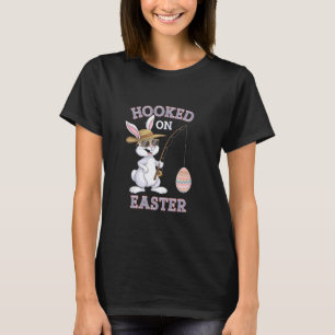 Süßer Osterhase Angeln Eier Fangen Spaß Feiertag T-Shirt