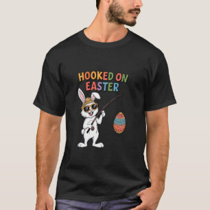 Süßer Osterhase Angeln Eier fangen Spaß Urlaub Ost T-Shirt
