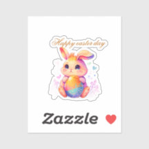 Süßer Osterhase-Aufkleber – Kawaii Pastell-Hase La