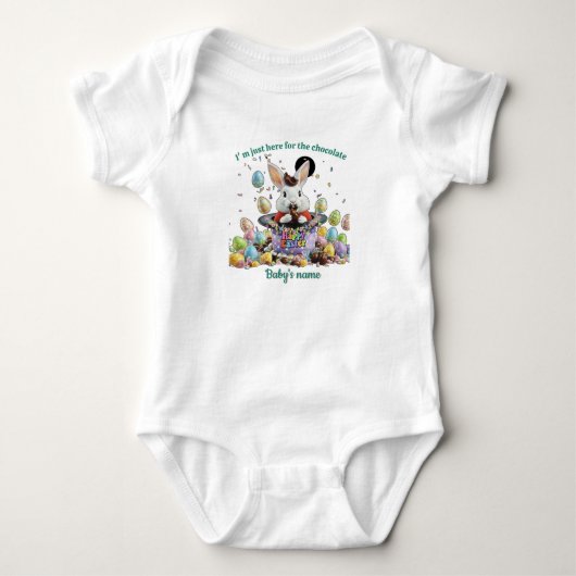 Süßer Osterhase Baby Strampler (Vorderseite)