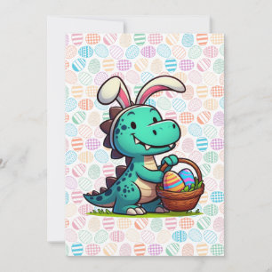 Süßer Osterhase-Dinosaurier Feiertagskarte