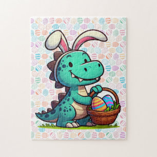 Süßer Osterhase-Dinosaurier Puzzle