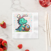 Süßer Osterhase-Dinosaurier Serviette (Beispiel)