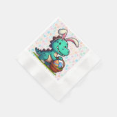 Süßer Osterhase-Dinosaurier Serviette (Ecke)