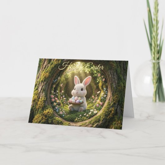 Süßer Osterhase Feiertagskarte (Vorderseite)