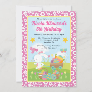 Süßer Osterhase Frühling Kinder Geburtstag  Einladung