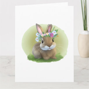 Süßer Osterhase für eine positive Stimmung Karte