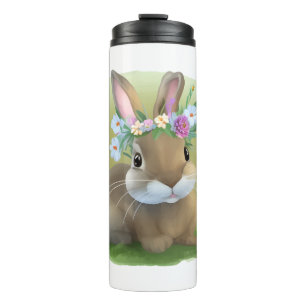Süßer Osterhase für eine positive Stimmung Thermosbecher