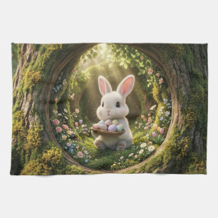 Süßer Osterhase Geschirrtuch