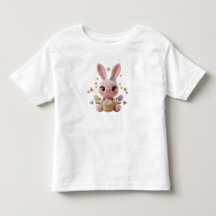 Süßer Osterhase im Häkelstil, Pastell-Frühlingskun Kleinkind T-shirt