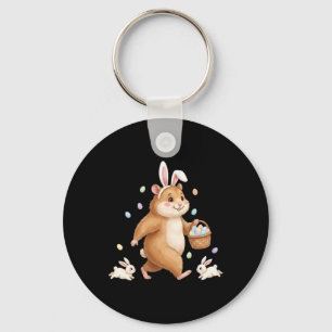 Süßer Osterhase Kaninchen Mit Eiern Whimsical Hams Schlüsselanhänger