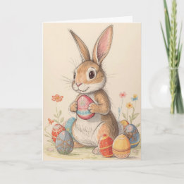 Süßer Osterhase Karte