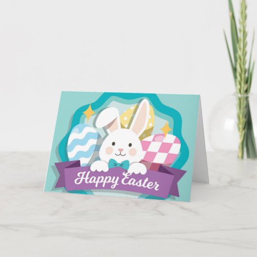 Süßer Osterhase Karte (Vorderseite)