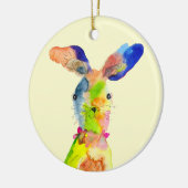 Süßer Osterhase Keramik Ornament (Links)