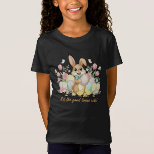 Süßer Osterhase mit bunten Eiern und Frühling T-Shirt