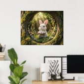 Süßer Osterhase Poster (Heimbüro)