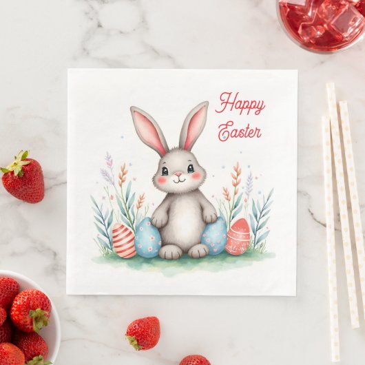 Süßer Osterhase und Eier Beliebte Sammlung Serviette (Beispiel)
