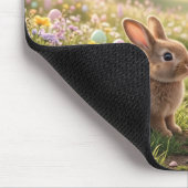 Süßer Osterhase und Kind Mousepad (Ecke)