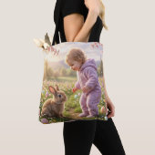 Süßer Osterhase und Kind Tasche (Von Nahem)